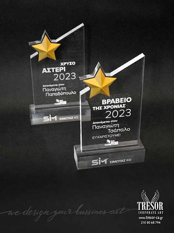 Tresor Corporate Art Βραβεία με χάραξη Πρωτότυπο βραβείο Plexiglass δώρα Ψηφιακή εκτύπωση σε πλεξιγκλάς Ανάγλυφο βραβείο με κοπτικό Art and custom